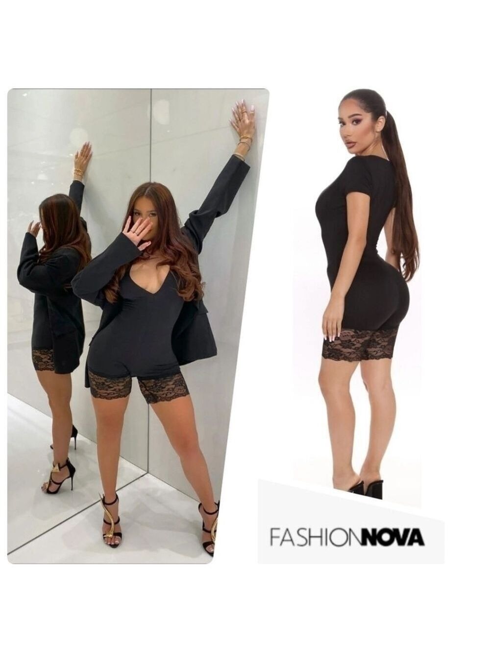 Fashion Nova Face the Lace romper